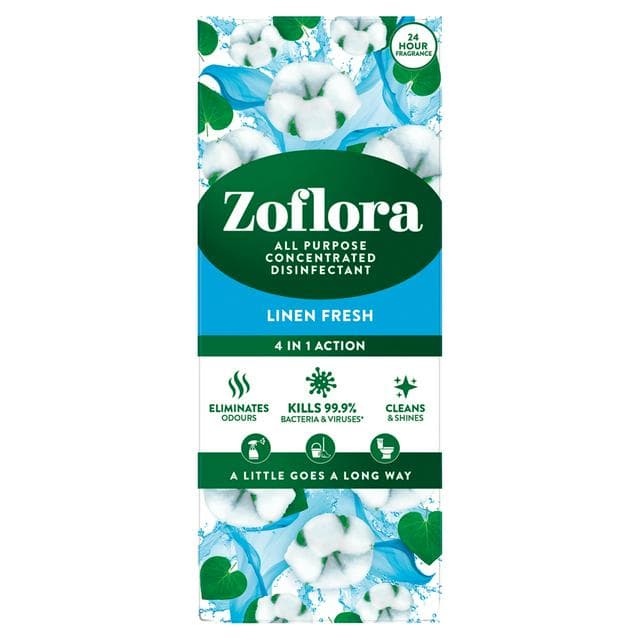 Zoflora 3 In 1 Action Concentrated Multipurpose Disinfectant Linen Fresh 500ml - gallery image 1