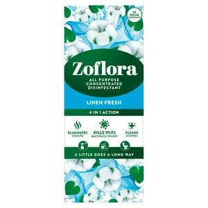 Zoflora 3 In 1 Action Concentrated Multipurpose Disinfectant Linen Fresh 500ml