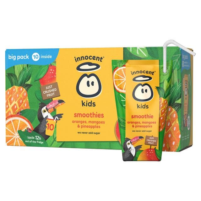 Innocent Kids Oranges, Mangoes & Pineapples Smoothies 10 x 150ml - gallery image 2