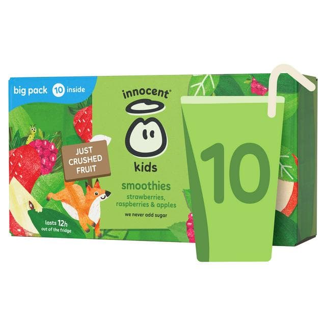 Innocent Kids Strawberries, Raspberries & Apples Smoothies 10 x 150ml - gallery image 1