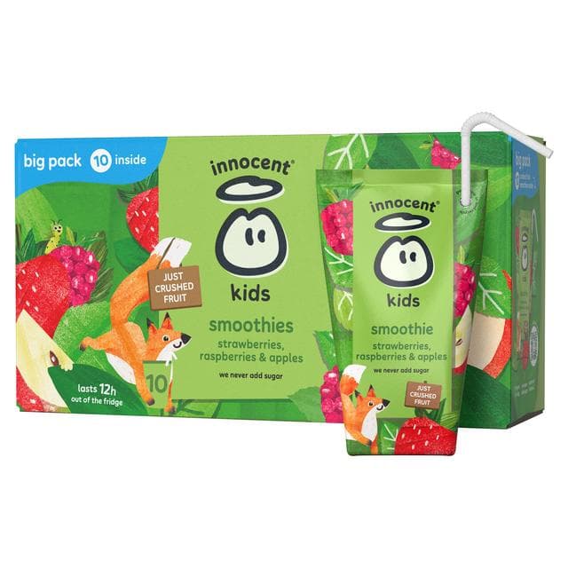 Innocent Kids Strawberries, Raspberries & Apples Smoothies 10 x 150ml - gallery image 2