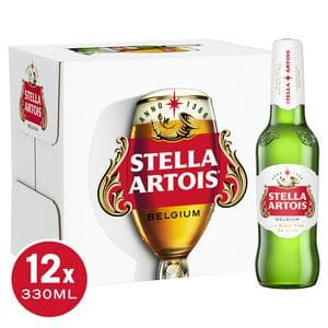 Stella Artois Premium Lager Beer Bottles 12x330ml
