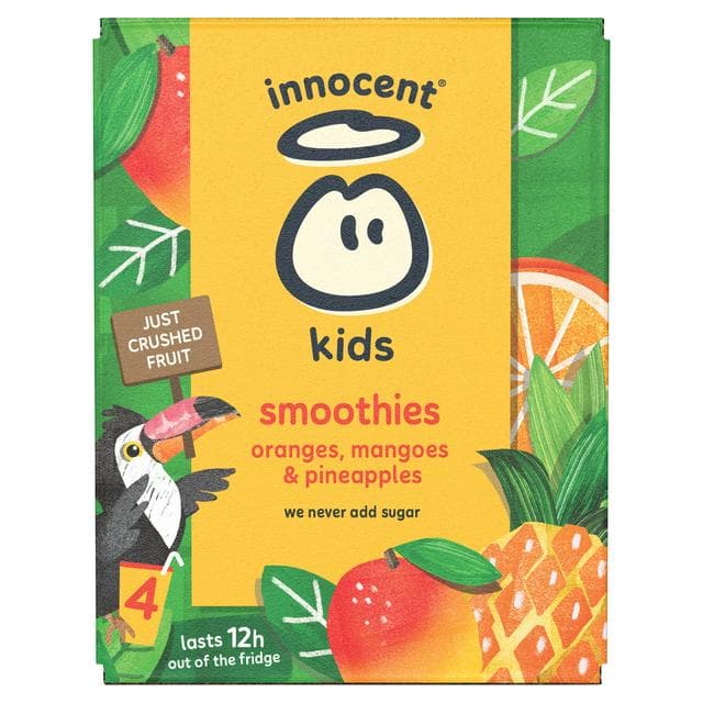 Innocent Kids Oranges, Mangoes & Pineapples Smoothies 4x150ml - gallery image 1