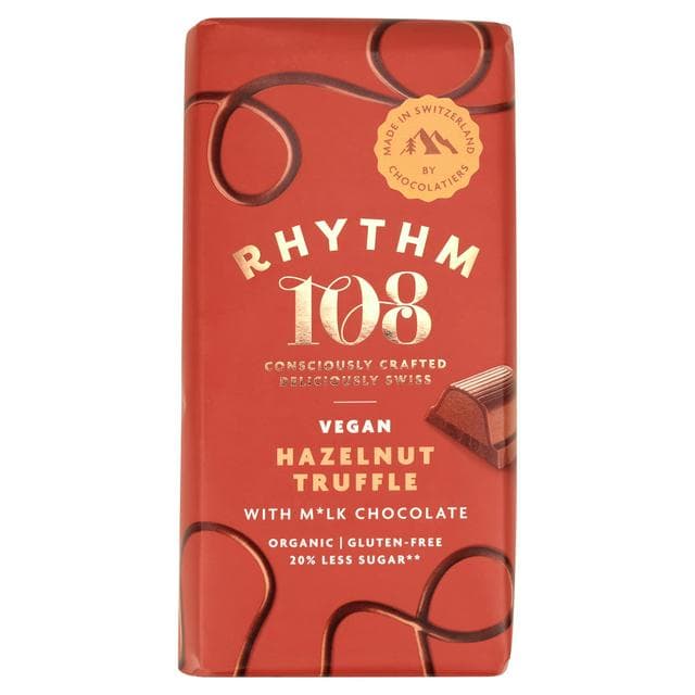 Rhythm108 Swiss Made M'lk & Hazelnut Truffle 100g - gallery image 1