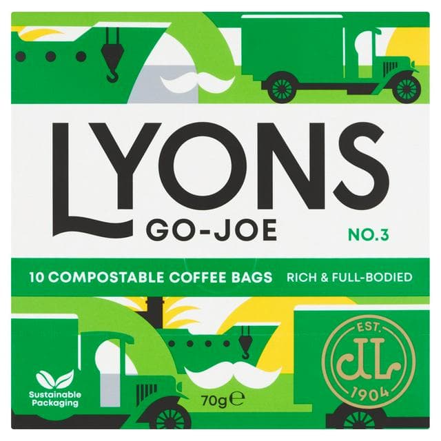 Lyons Go-Joe Compostable Coffee Bags x10 70g - gallery image 1