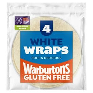 Warburtons Gluten Free White Wraps x4
