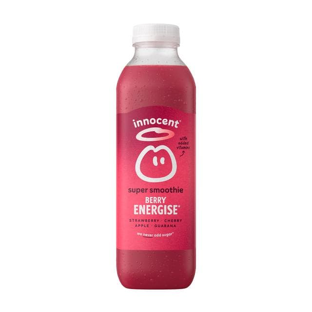 Innocent Berry Energise, Strawberry, Cherry, Apple & Guarana Super Smoothie with Vitamins 750ml - gallery image 4