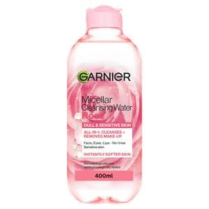 Garnier Micellar Rose Water Facial Cleanser for Dull Skin Cleanse & Glow 400ml