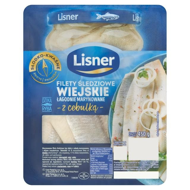 Lisner Wiejskie Herring Fillets with Onion 450g - gallery image 1