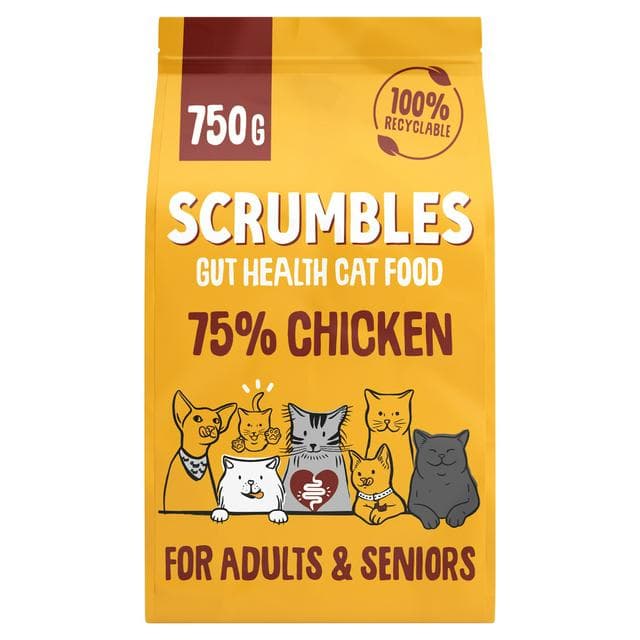 Scrumbles Chicken Adult & Senior Dry Cat Food 750g - gallery image 1