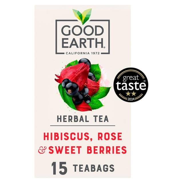 Good Earth Hibiscus, Rose & Sweet Berries Tea Bags x15 39g - gallery image 1