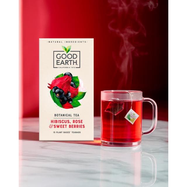 Good Earth Hibiscus, Rose & Sweet Berries Tea Bags x15 39g - gallery image 4