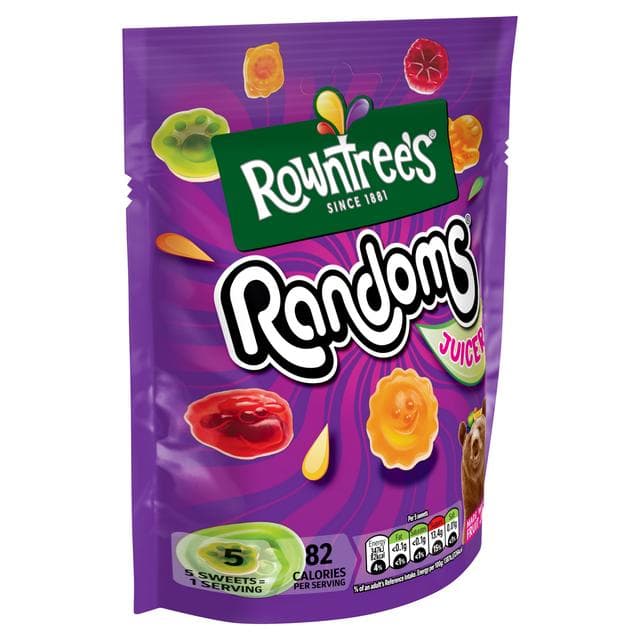 Rowntrees Randoms Juicers Sweets Sharing Bag 140g - gallery image 2