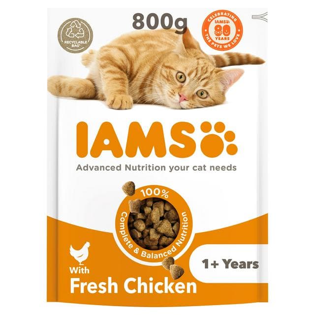 IAMS Vitality Adult Cat Food With Fresh Chicken 800g - gallery image 1