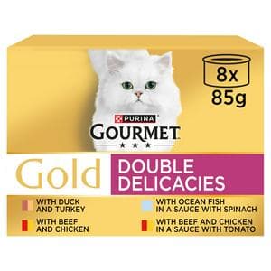 Gourmet Gold Double Delicacies Wet Cat Food 8 x 85g