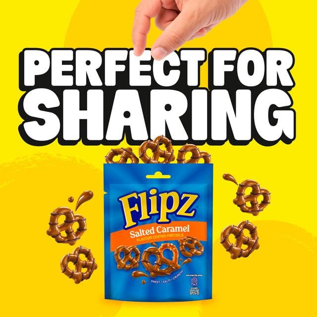 Flipz Salted Caramel Flavour Coated Pretzel 90g - gallery image 3