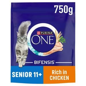 Purina One Senior 11+ Chicken Dry Cat Food 750g