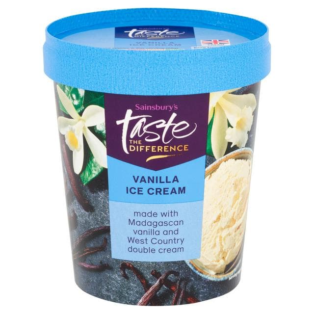 Sainsbury's Vanilla Ice Cream, Taste the Difference 480ml - gallery image 1