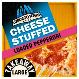 Chicago Town Takeaway Large Cheesy Stuffed Pepperoni Pizza 640g