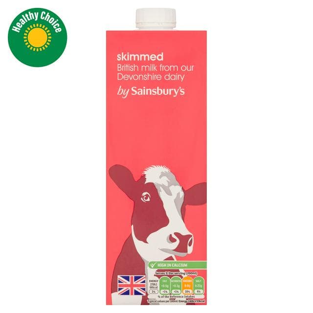 Sainsbury's 1L Skimmed Long Life Milk - gallery image 1