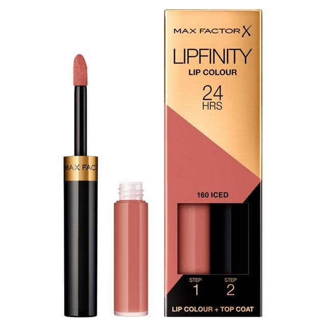 Max Factor Lipfinity Lip Colour Lipstick 2-Step Long Lasting 160 Iced - gallery image 1