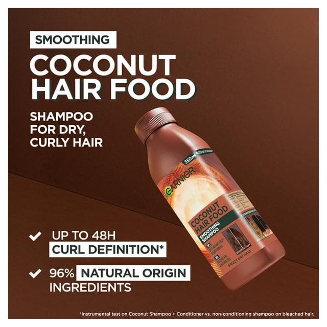 Garnier Ultimate Blends Smoothing Hair Food Coconut Shampoo for Curly Hair 350ml - gallery image 3