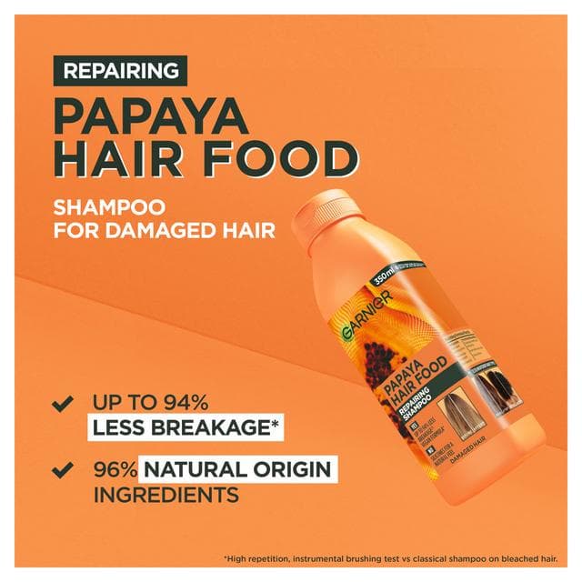 Garnier Ultimate Blends Repairing Hair Food Papaya Shampoo for Damaged Hair 350ml - gallery image 3