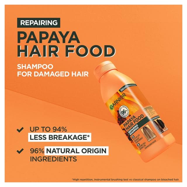Garnier Ultimate Blends Repairing Hair Food Papaya Shampoo for Damaged Hair 350ml - gallery image 3