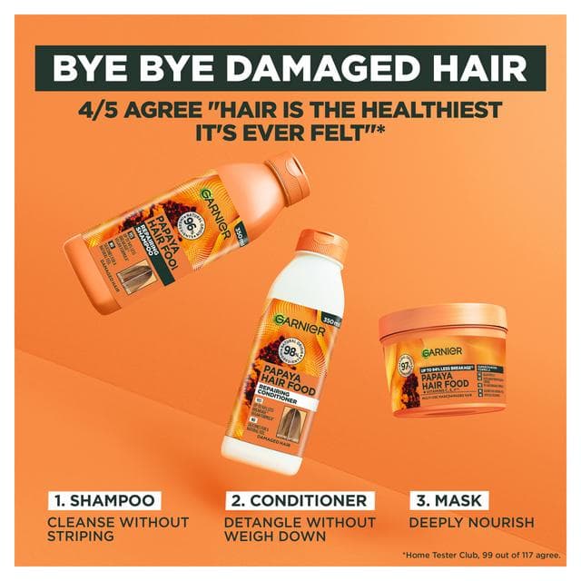 Garnier Ultimate Blends Repairing Hair Food Papaya Shampoo for Damaged Hair 350ml - gallery image 4