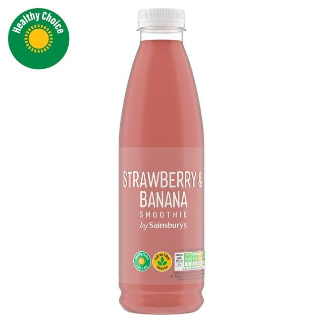 Sainsbury's Strawberry & Banana Smoothie 750ml - gallery image 1
