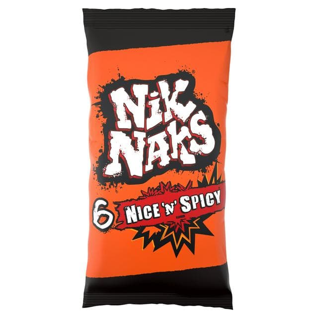 Nik Naks Nice N Spicy Crisps 6 x 20g - gallery image 1