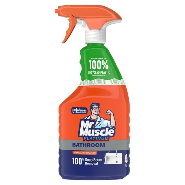 Mr Muscle Platinum Antibacterial Bathroom Cleaning Spray Mandarin 750ml - gallery image 1