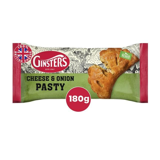 Ginsters Cornish Cheddar & Onion Pasty 180g - gallery image 1