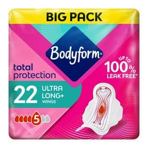 Bodyform CourV Ultra Long Sanitary Towels Wings Pack x22