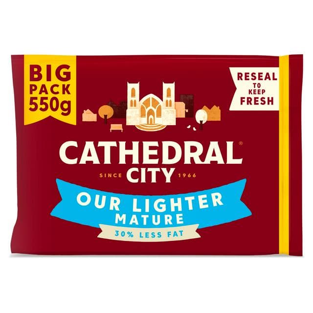 Cathedral City Lighter Mature Cheddar Cheese 550g - gallery image 1