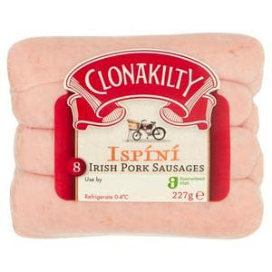 Clonakilty Irish Pork Sausages x8 227g