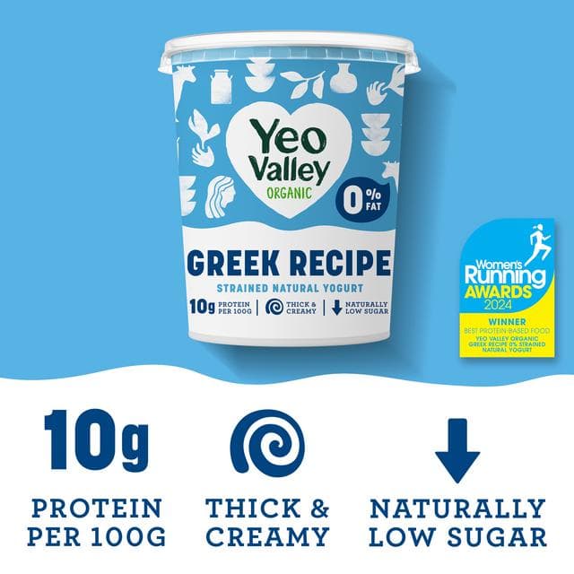 Yeo Valley Greek Recipe 0% Strain Natural Yogurt 850g - gallery image 2