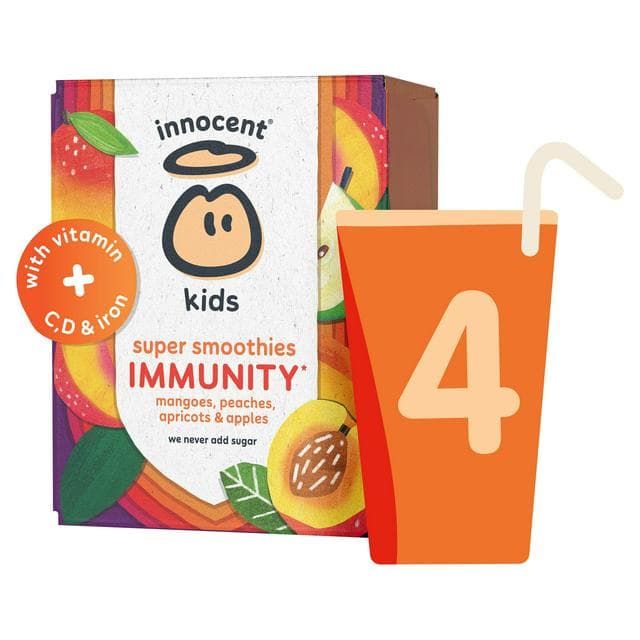 Innocent Kids Mangoes, Peaches & Apricots Super Smoothies 4 x 150ml - gallery image 1