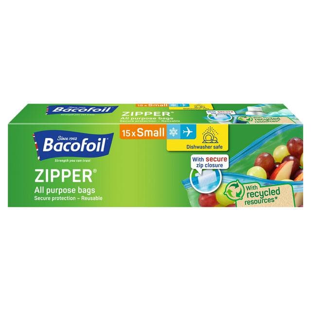 Bacofoil Zipper All Purpose Protect Small Bags x15 - gallery image 1
