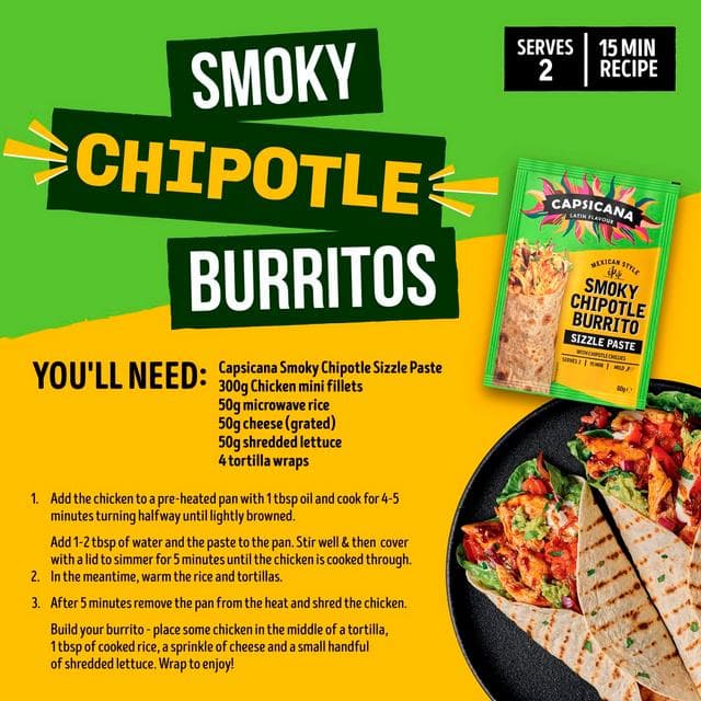 Capsicana 60g Mexican Smoky Chipotle Burrito Paste - gallery image 3