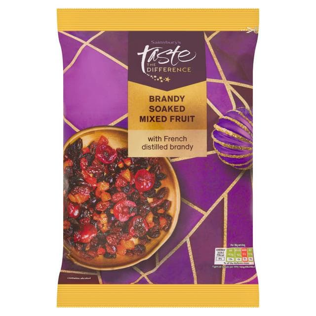 Sainsbury's 600g Brandy Soaked Mixed Fruit, Taste the Difference - gallery image 1