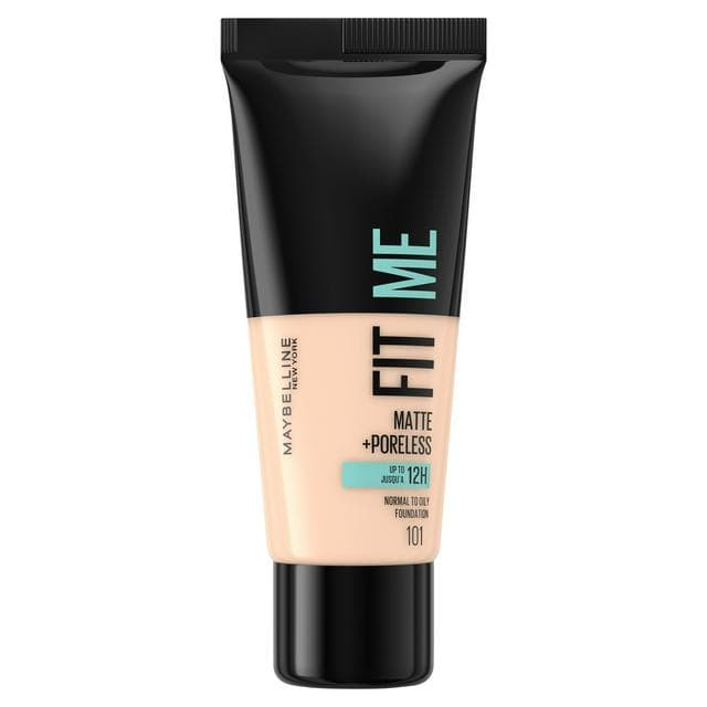 Maybelline Fit Me Matte & Poreless Full Coverage Normal to Oily Skin Foundation 101 True Ivory - gallery image 1
