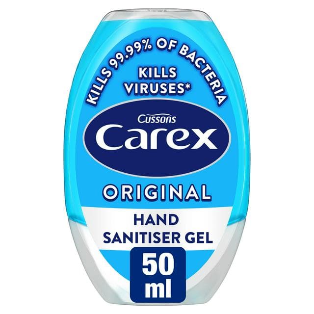Carex 50ml Original Antibacterial Hand Sanitiser Gel Quick Dry - gallery image 1