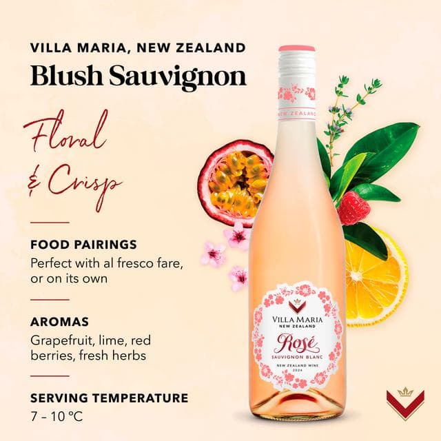 Villa Maria 75cl Sauvignon Rose Wine - gallery image 2