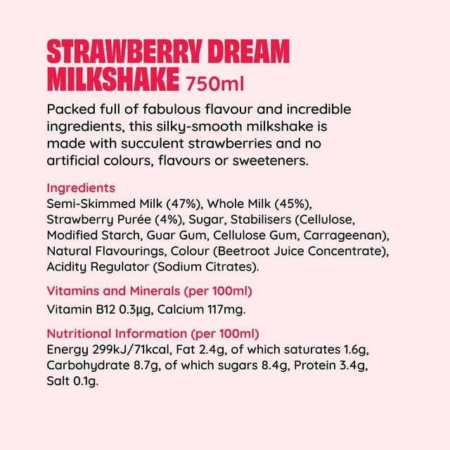 Shaken Udder Strawberry Dream Milkshake 750ml - gallery image 3