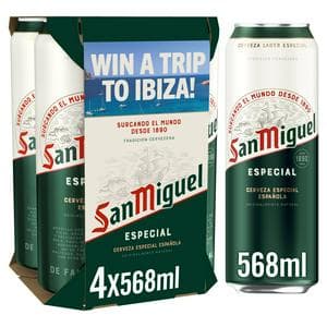 San Miguel Premium Lager Beer Cans 4x568ml