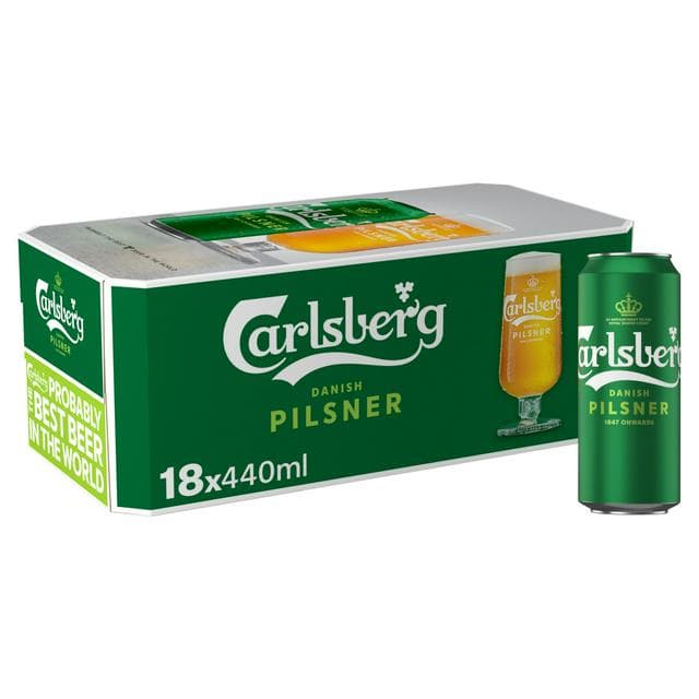 Carlsberg Danish Pilsner Lager Beer Can 18x440ml - gallery image 1