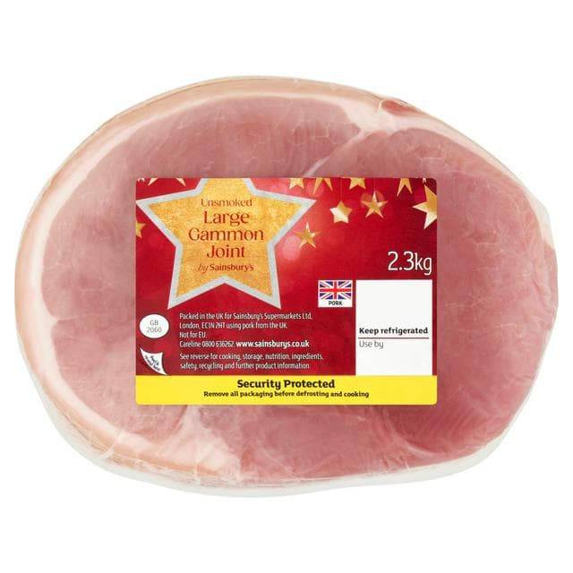 Sainsbury's 2.3kg Unsmoked Large Gammon Joint - gallery image 1