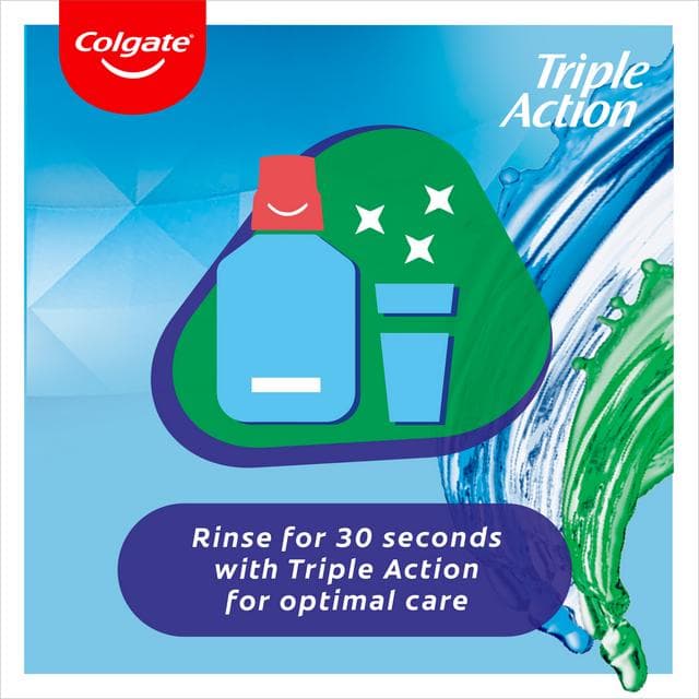 Colgate Triple Action Mouthwash Alcohol Free 500ml - gallery image 6