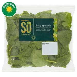 Sainsbury's Spinach, SO Organic 100g